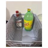 Smirnoff unopened vodka and squirt in basket