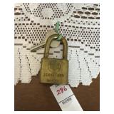 Vintage USS Johnstown Works lock with key