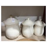 Felice Ivory set of 3 canisters