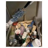 Dusters, paint roller, light bulbs and others