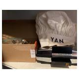 YAN chef hat, Pizzelle waffle maker and hand food