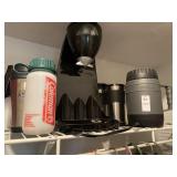 GE coffee maker, insulated mugs and others