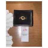 Sterling silver ring with black stone