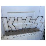 Metal KISS sign -30 inches wide