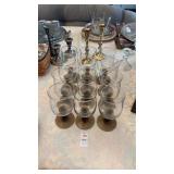 Smokey Amber Glass Wine Glasses