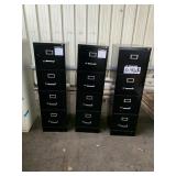 (3) 4 DRAWER FILE CABINETS