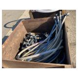 CRATE WITH ASSORTED CAM LOCK FITTINGS