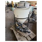 POLYETHYLENE CONE BOTTOM TANK WITH STAND