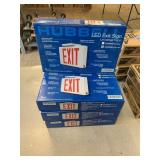 (3) HUBBELL LED EXIT SIGNS
