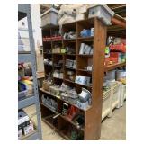 SHELVING UNIT WITH ASSORTED CONDUIT BOXS, FITTINGS