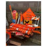 ASSORTED ROAD SIGNS AND STANDS