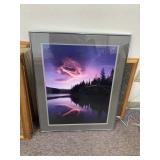 LAKE AT SUNSET ART PIECE