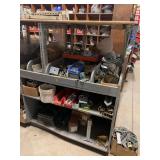 SHELVING UNIT WITH STRUT CLAMPS, SPRING NUTS