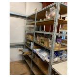 SHELVING UNIT WITH ASSORTED FIXTURE HANGERS