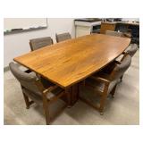 8' CONFERNCE TABLE WITH 6 CHAIRS