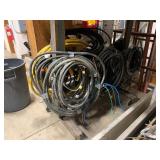 ASSORTED HEAVY DUTY ELECTRICAL WIRES ON RACK
