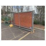 (7) CYCLONE SECURITY FENCE PANELS & STANDS, 10'