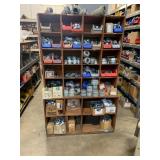 SHELVING UNIT WITH ASSORTED EMT FITTINGS