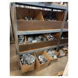 SHELVING UNIT WITH ASSORTED GANG BOXES