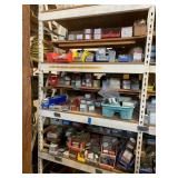 SHELVING UNIT WITH ASSORTED SCREWS