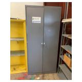 STORAGE CABINET WITH ASSORTED SPRAY PAINTS