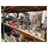SHELF WITH ASSORTED WIRE NUTS & MISC