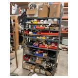 SHELVING UNIT WITH ASSORTED TAPES