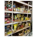 SHELVING UNIT WITH ASSORTED CLIP HANGERS