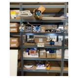 SHELVING UNIT WITH PHOTO CELLS, FLUORESCENT BULBS