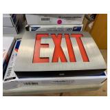 (2) LITHONIA LED EXIT SIGNS WITH BATTERY BACKUP