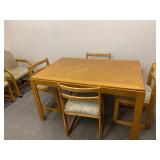 WOOD TABLE WITH 4 CHAIRS