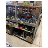 SHELVING UNIT WITH STRUT CLAMPS, SPRING NUTS