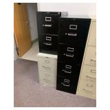 (2) BLACK 4 DRAWER FILE CABINETS