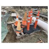 PALLET WITH CONES & PYLONS