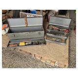 2 METAL TOOL BOXES WITH TOOLS