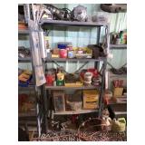 SHELVING UNIT WITH CONTENTS