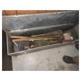GALVANIZED BOX WITH CAMP TOOLS