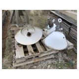 (3) VINTAGE PORCELAIN ANGLED LIGHT FIXTURES