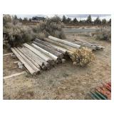 ASSORTED WOOD FENCE POSTS