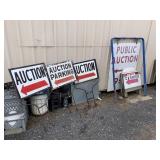 ASSORTED AUCTION SIGNS