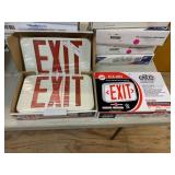 (2) ELITE LED EXIT SIGNS WITH BATTERY BACK UP