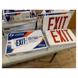 (3) LITHONIA LED EXIT SIGNS WITH BATTERY BACKUP