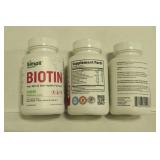 case of 126 bottles of 60 tablets Biotin capsules