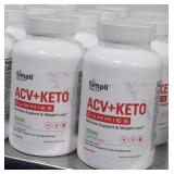 boxes of 75 bottles of ACV+Keto gummies for weight