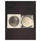 (2) Eisenhower Dollar Coins Including 1971 Eisenho