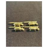 2 Pairs Of 14KT Solid Gold Hippo Cufflinks (14g) (