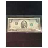 1976 United States $2 Bill Note 2.5"X6"