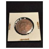 1853 Braided Hair Liberty Head Large Cent (App. 1"