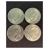 (4) 1972 Dwight D. Eisenhower Dollar Coins (App. 1