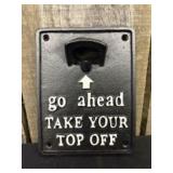 Cast Iron Bottle Cap Remover Plaque